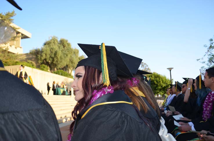 People enjoying commencement