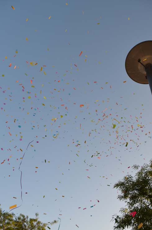 People enjoying commencement