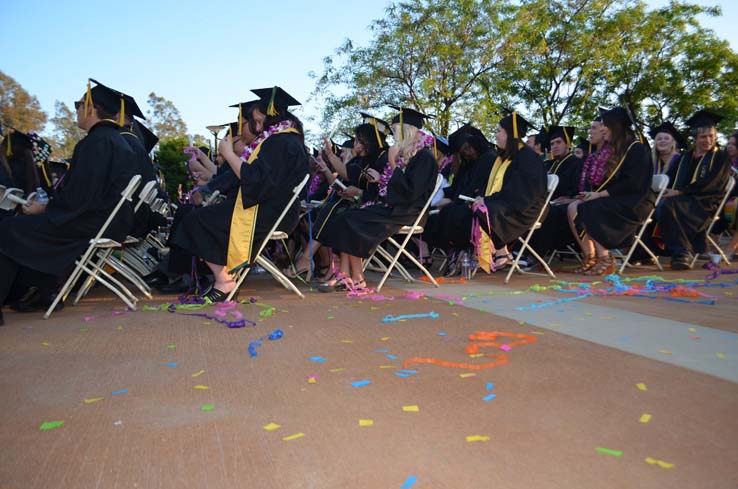 People enjoying commencement