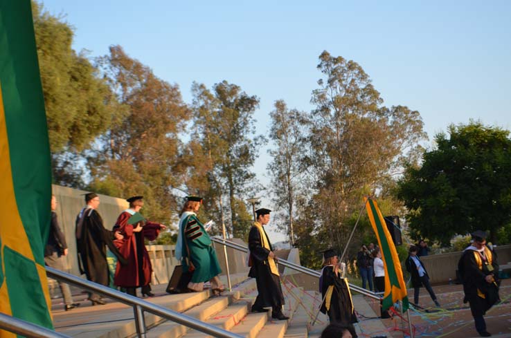 People enjoying commencement