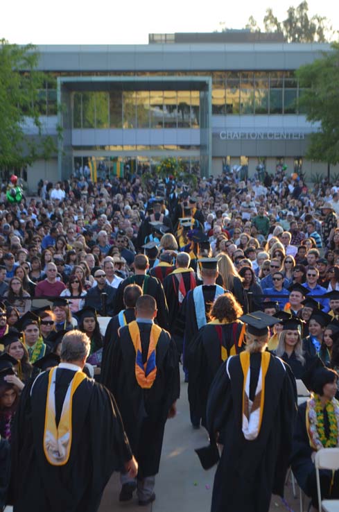 People enjoying commencement