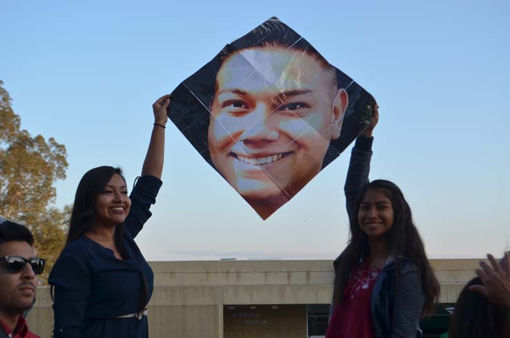 People enjoying commencement