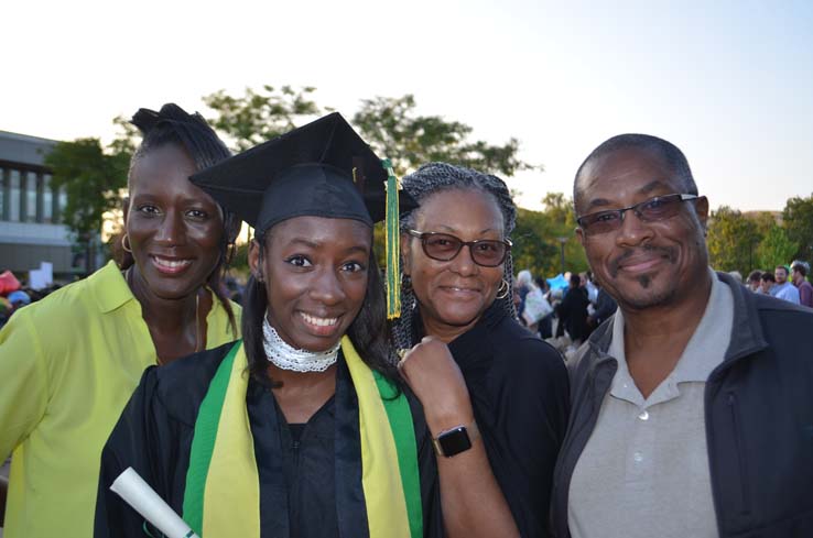 People enjoying commencement