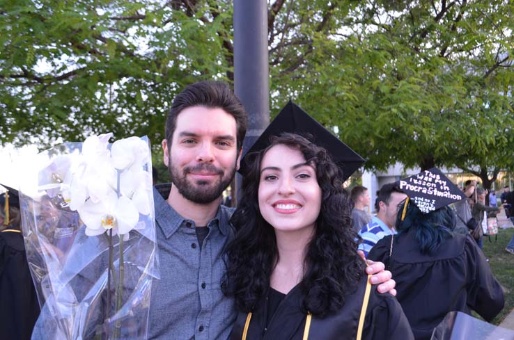 People enjoying commencement