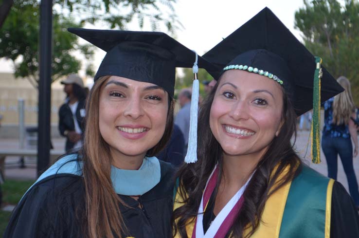 People enjoying commencement