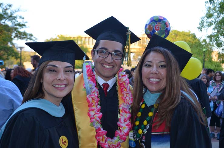 People enjoying commencement