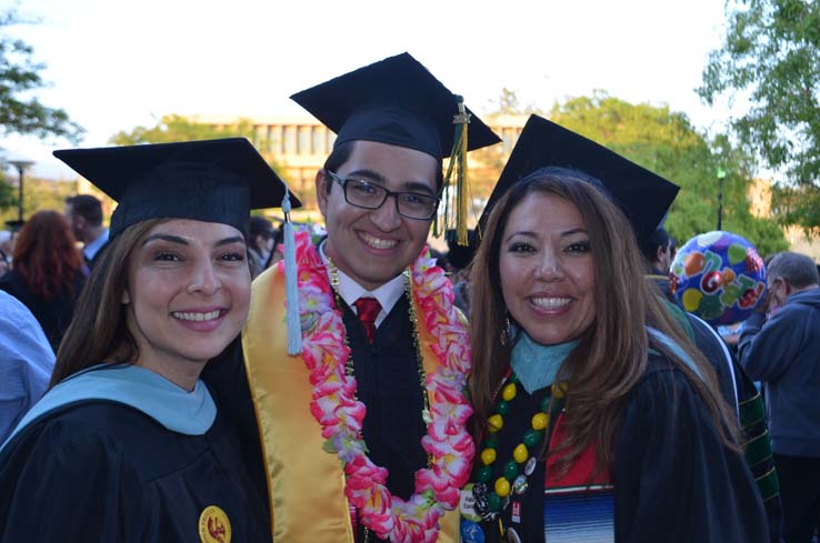 People enjoying commencement