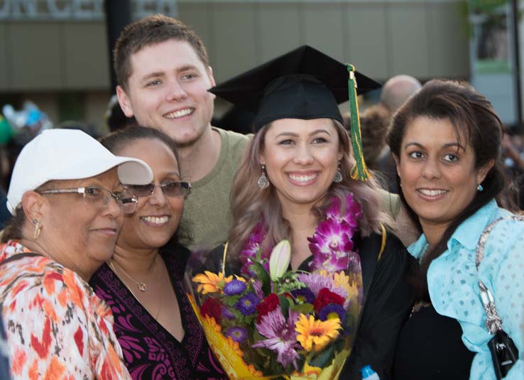 Students enjoying commencement