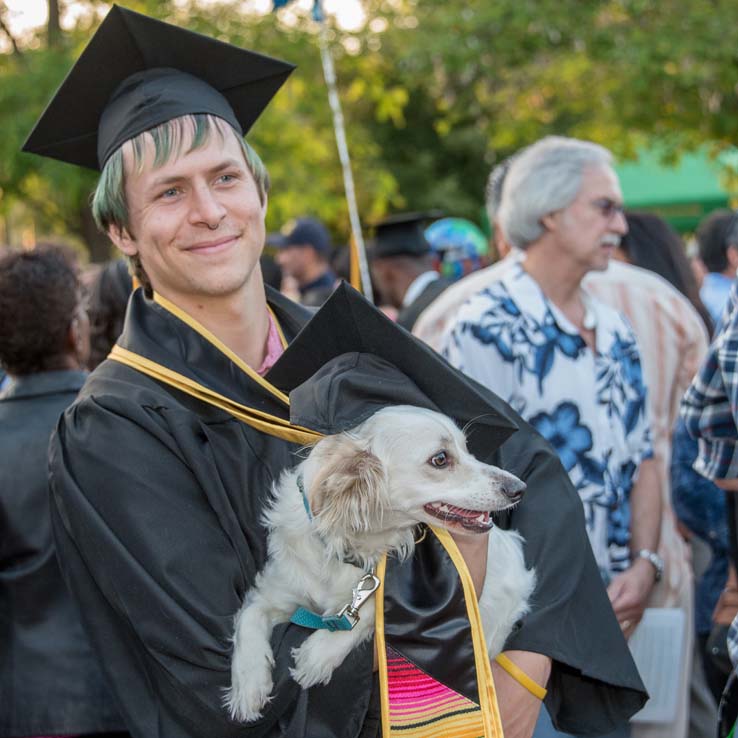 Students enjoying commencement