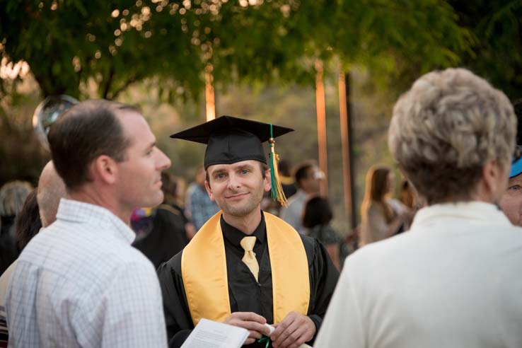 Students enjoying commencement