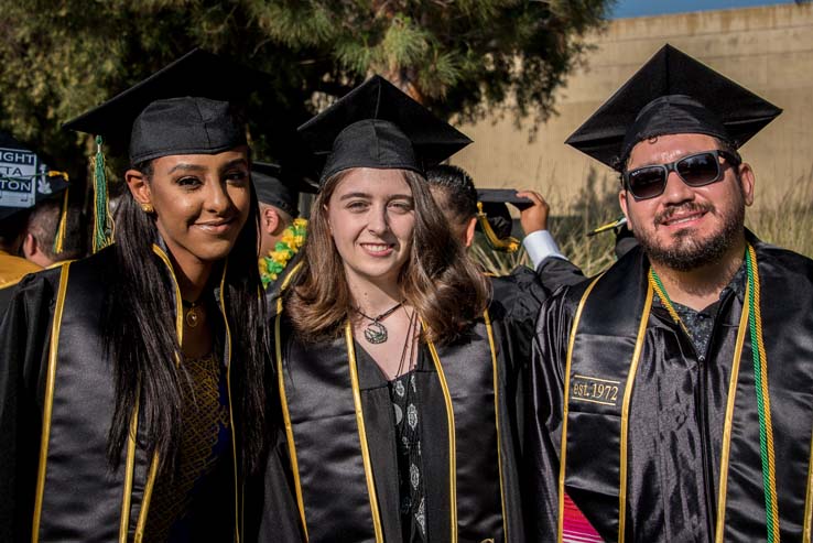 Students enjoying commencement