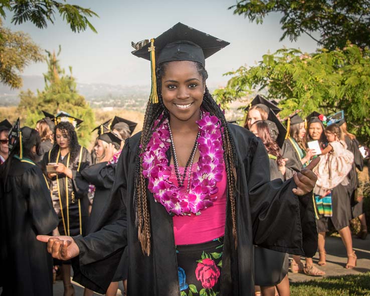 Students enjoying commencement