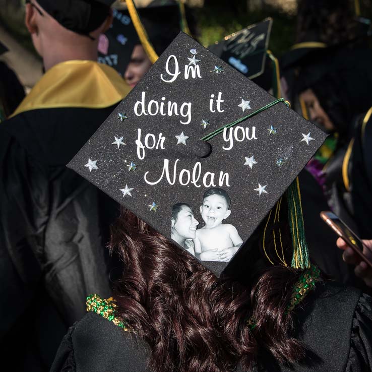 Students enjoying commencement