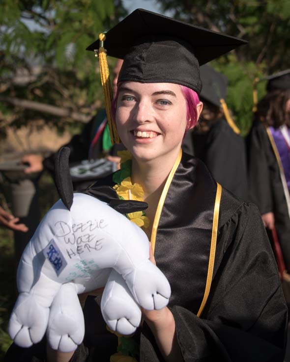 Students enjoying commencement