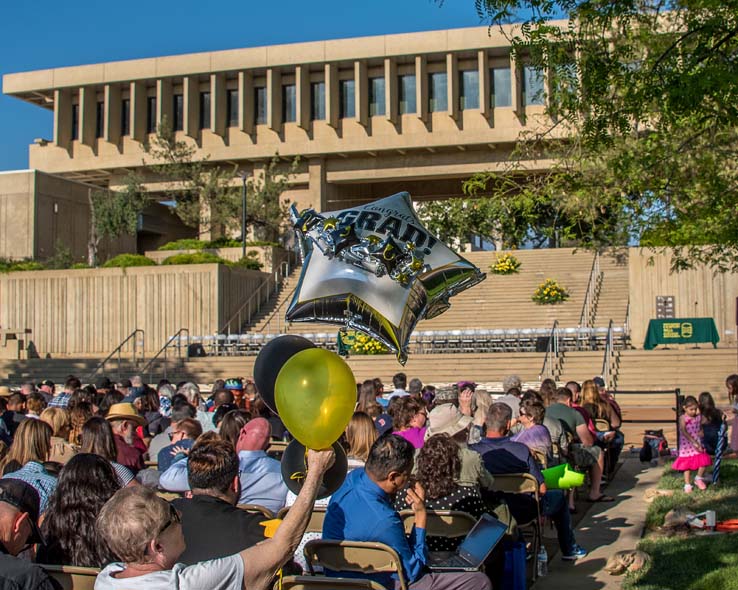 Students enjoying commencement