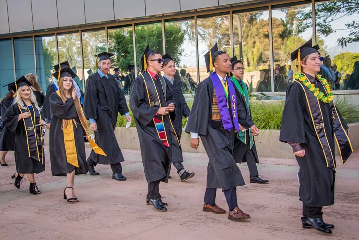 Students enjoying commencement