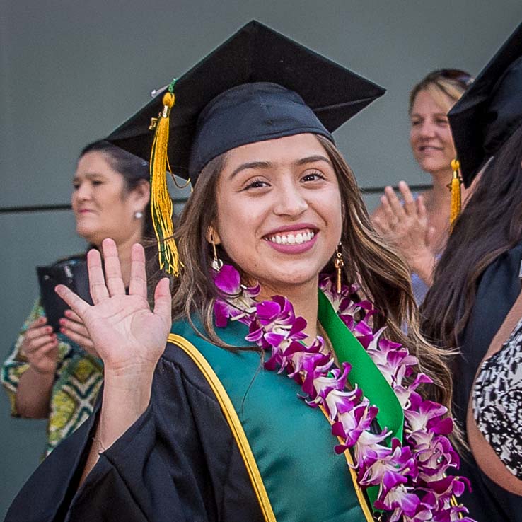 Students enjoying commencement