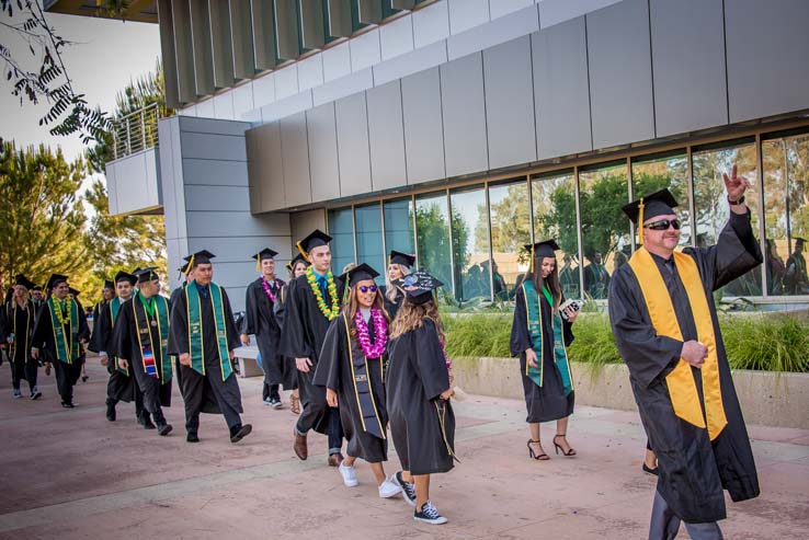 Students enjoying commencement