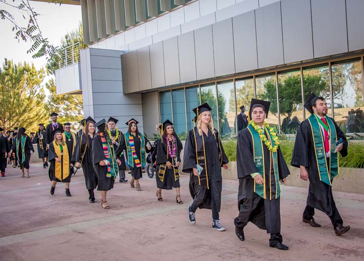 Students enjoying commencement