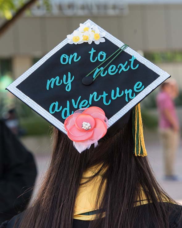 Students enjoying commencement