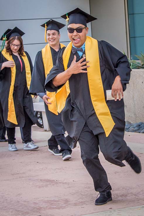 Students enjoying commencement