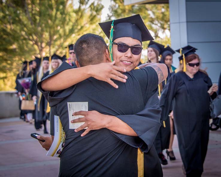 Students enjoying commencement