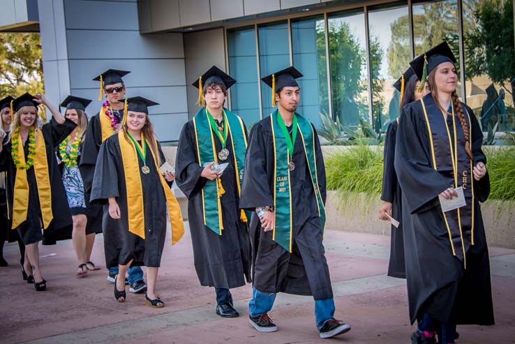 Students enjoying commencement