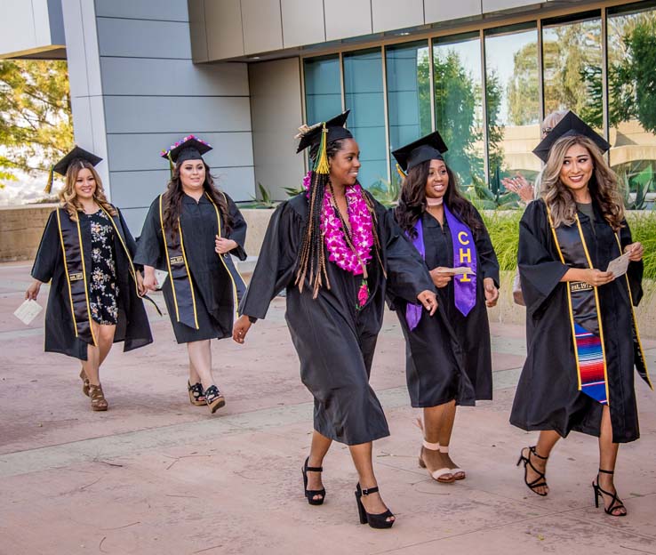 Students enjoying commencement