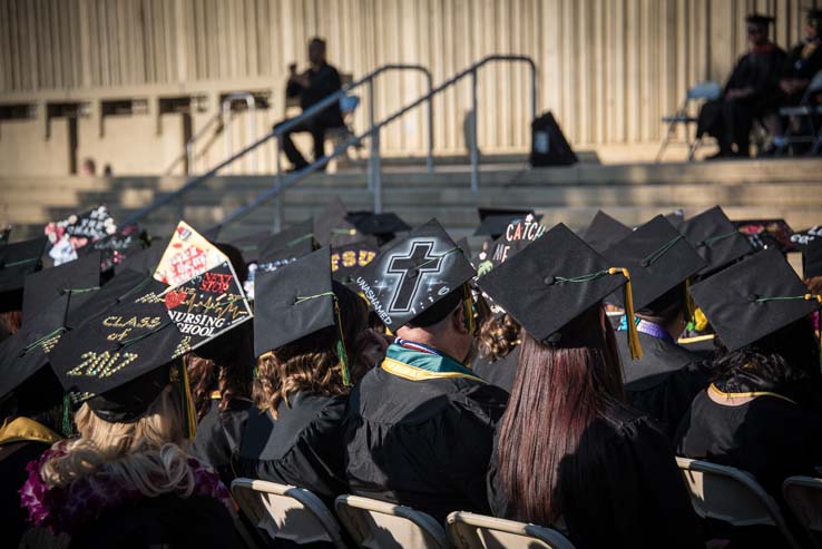 Students enjoying commencement