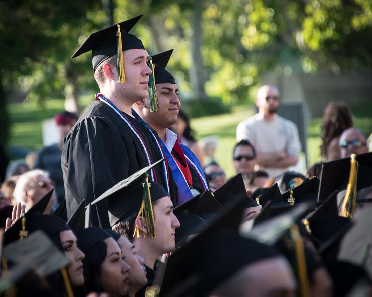 Students enjoying commencement