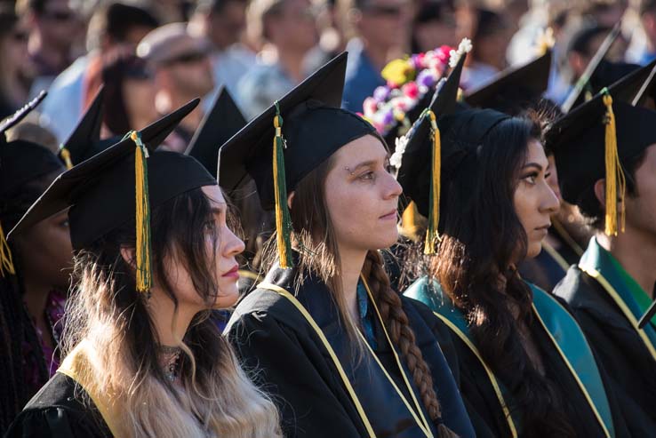 Students enjoying commencement