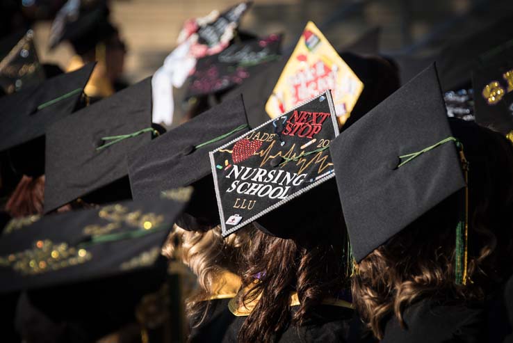 Students enjoying commencement