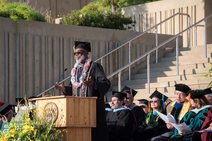 Students enjoying commencement