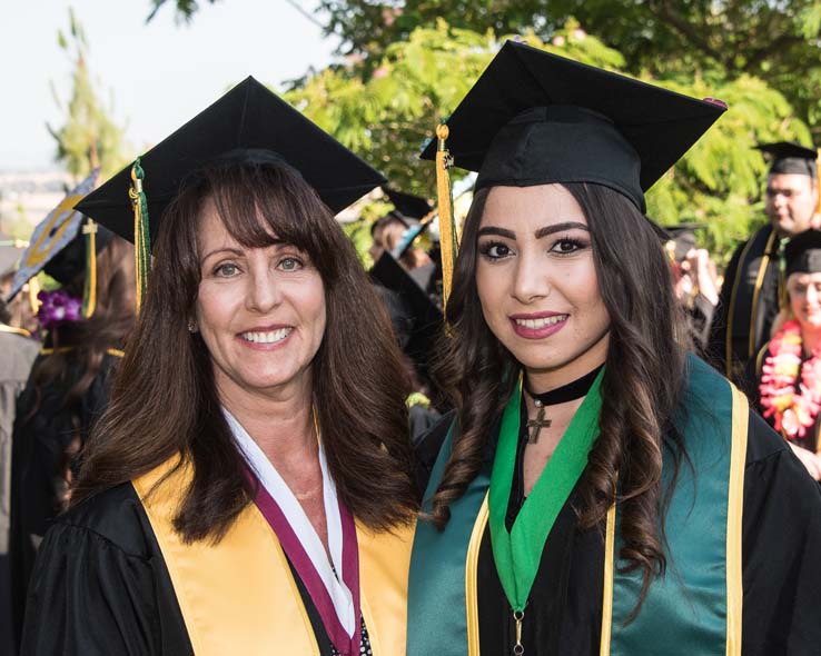 Students enjoying commencement