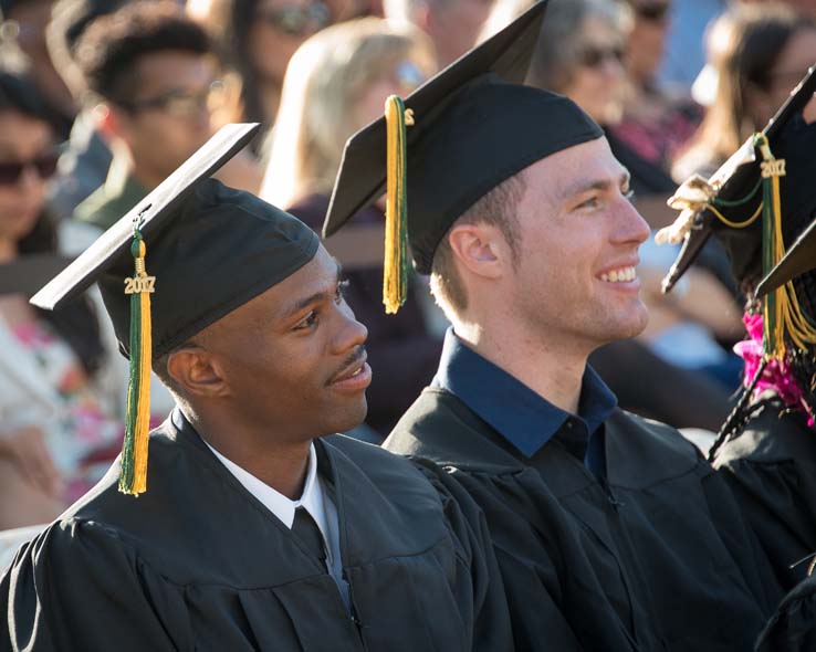 Students enjoying commencement