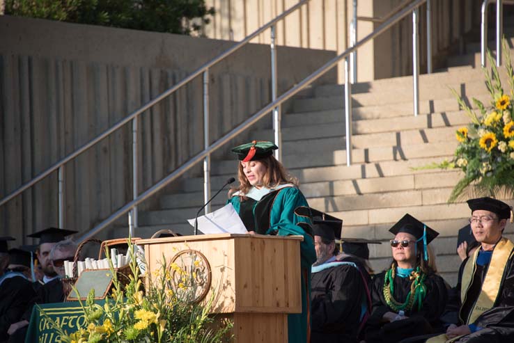 Students enjoying commencement