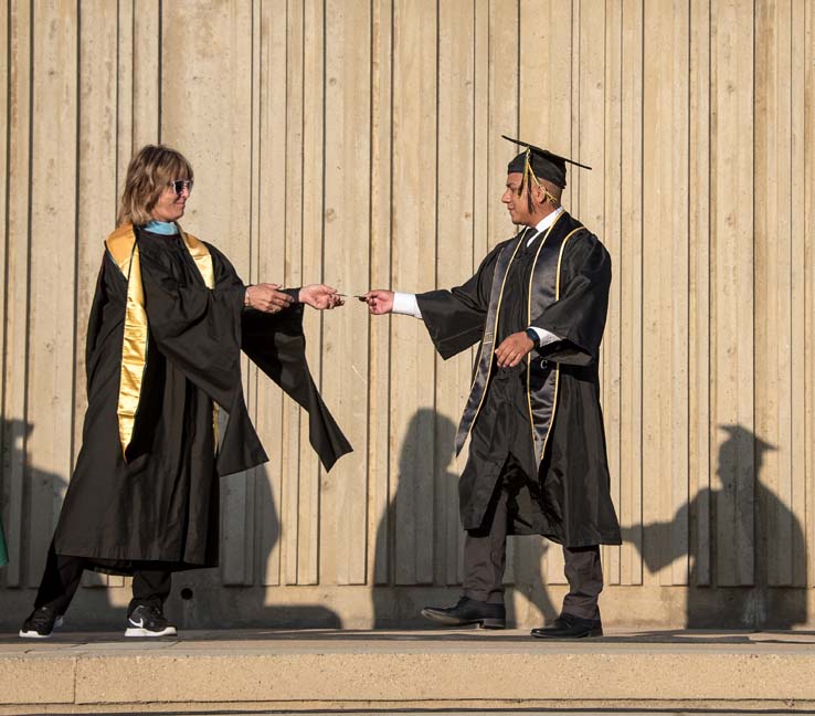 Students enjoying commencement