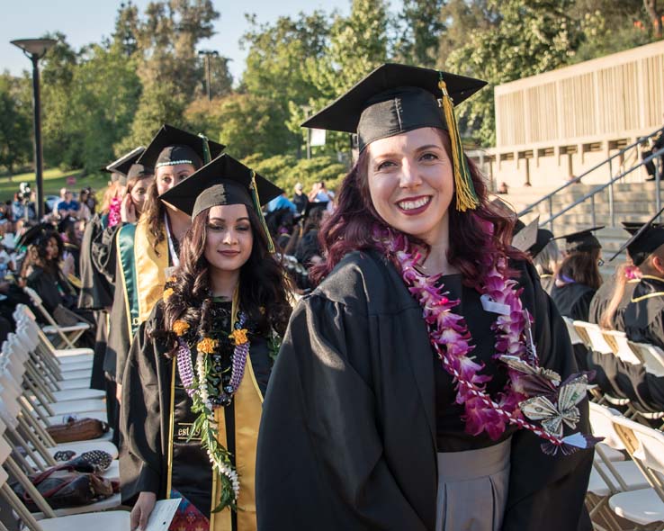 Students enjoying commencement