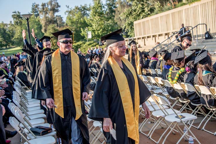 Students enjoying commencement