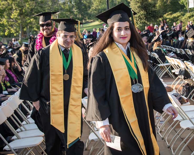 Students enjoying commencement