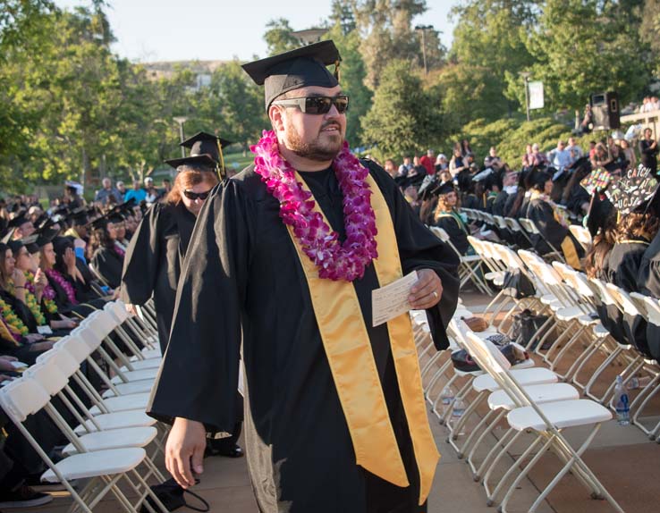 Students enjoying commencement