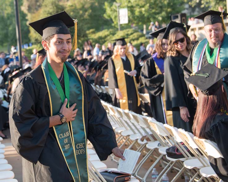 Students enjoying commencement