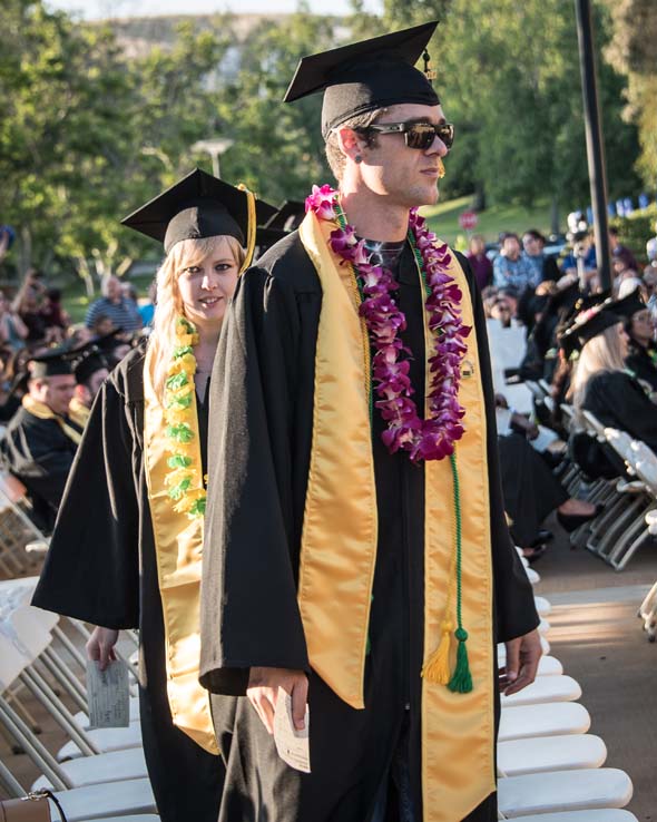 Students enjoying commencement