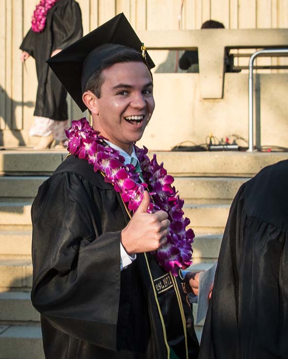 Students enjoying commencement