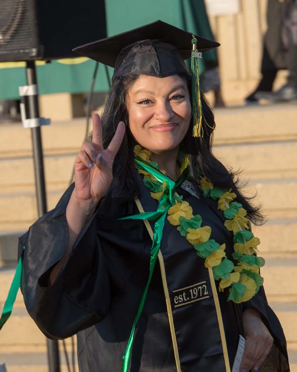 Students enjoying commencement