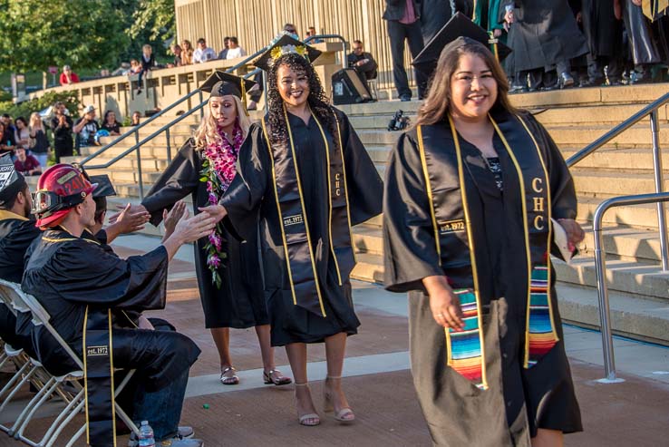 Students enjoying commencement