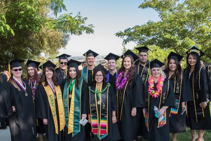 Students enjoying commencement