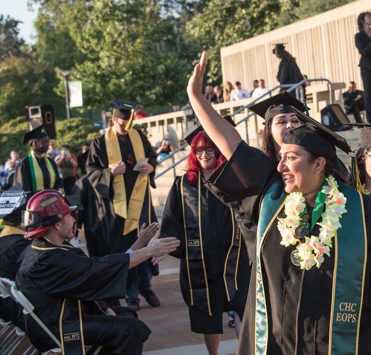 Students enjoying commencement