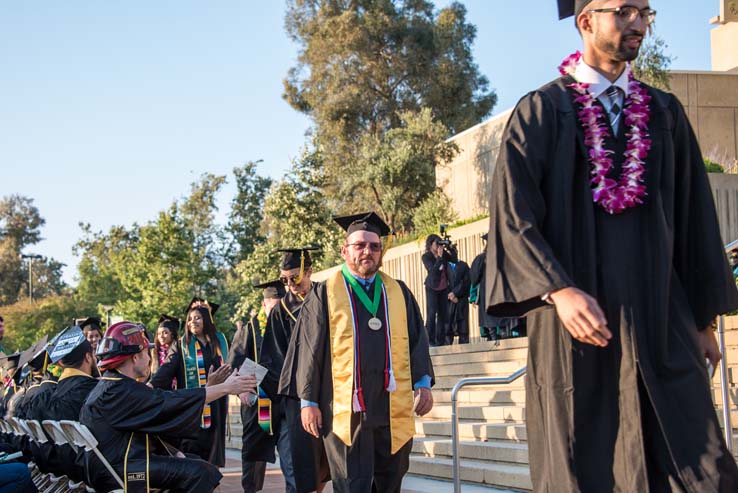 Students enjoying commencement