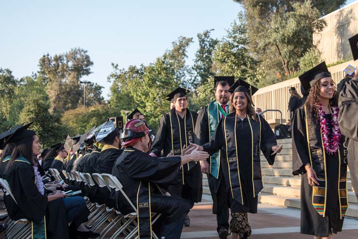 Students enjoying commencement